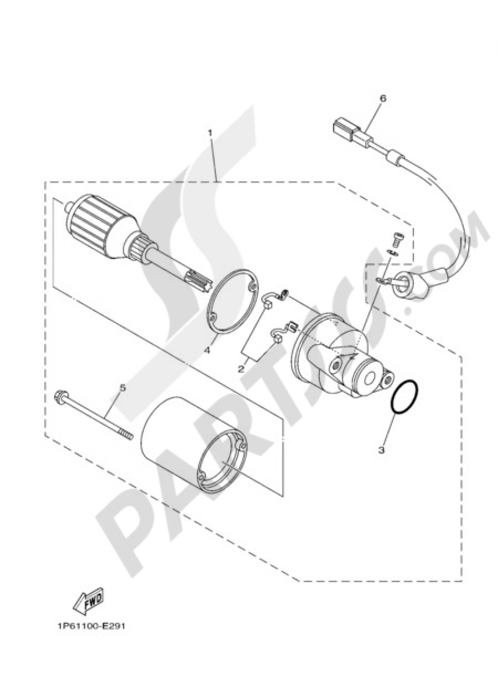 STARTING MOTOR Yamaha TT-R50E 2011