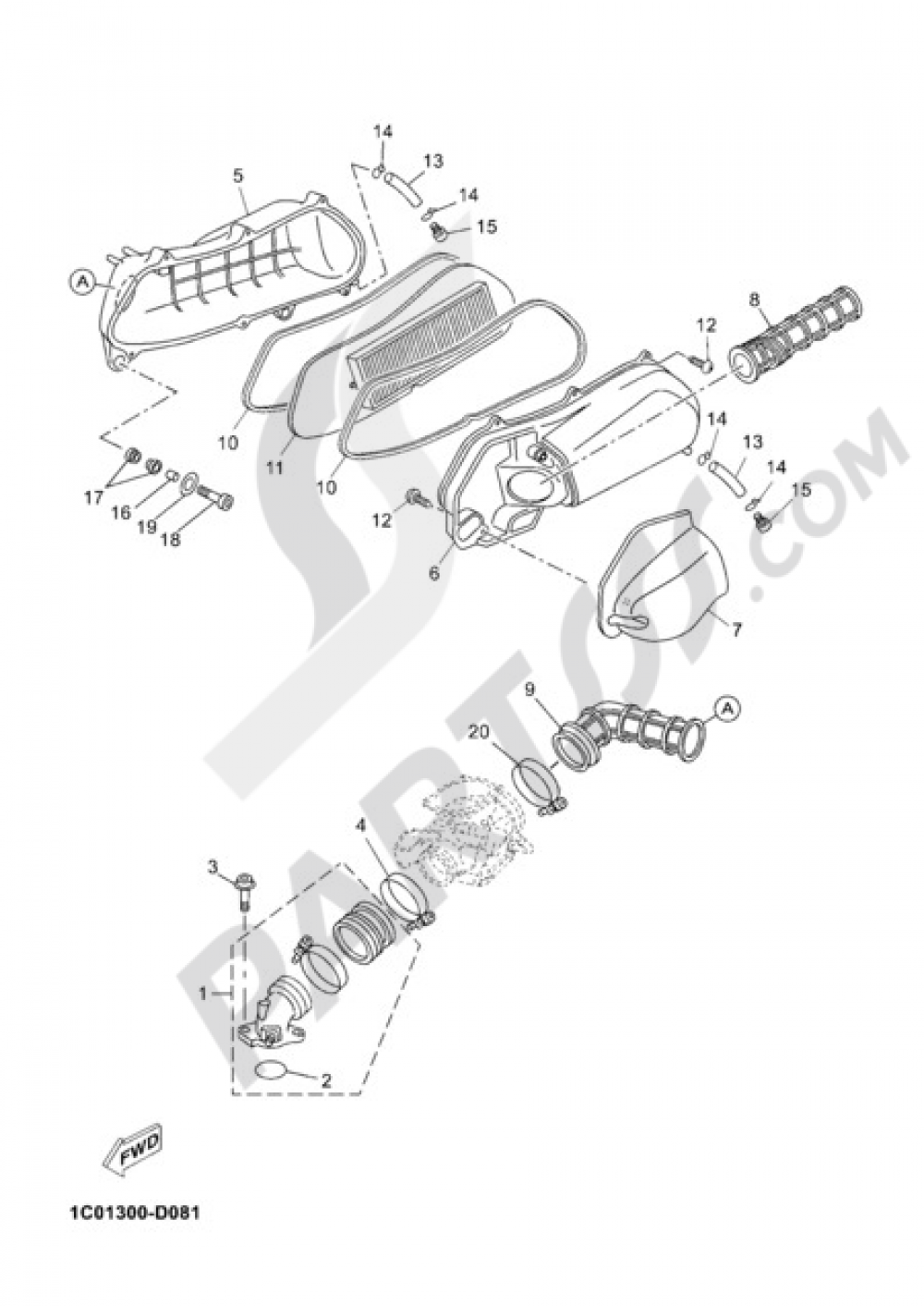 INTAKE Yamaha X-Max 250 2006