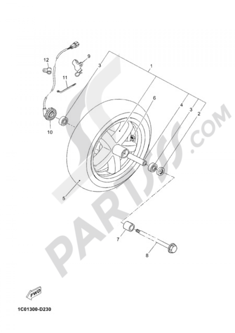 FRONT WHEEL Yamaha X-Max 250 2007