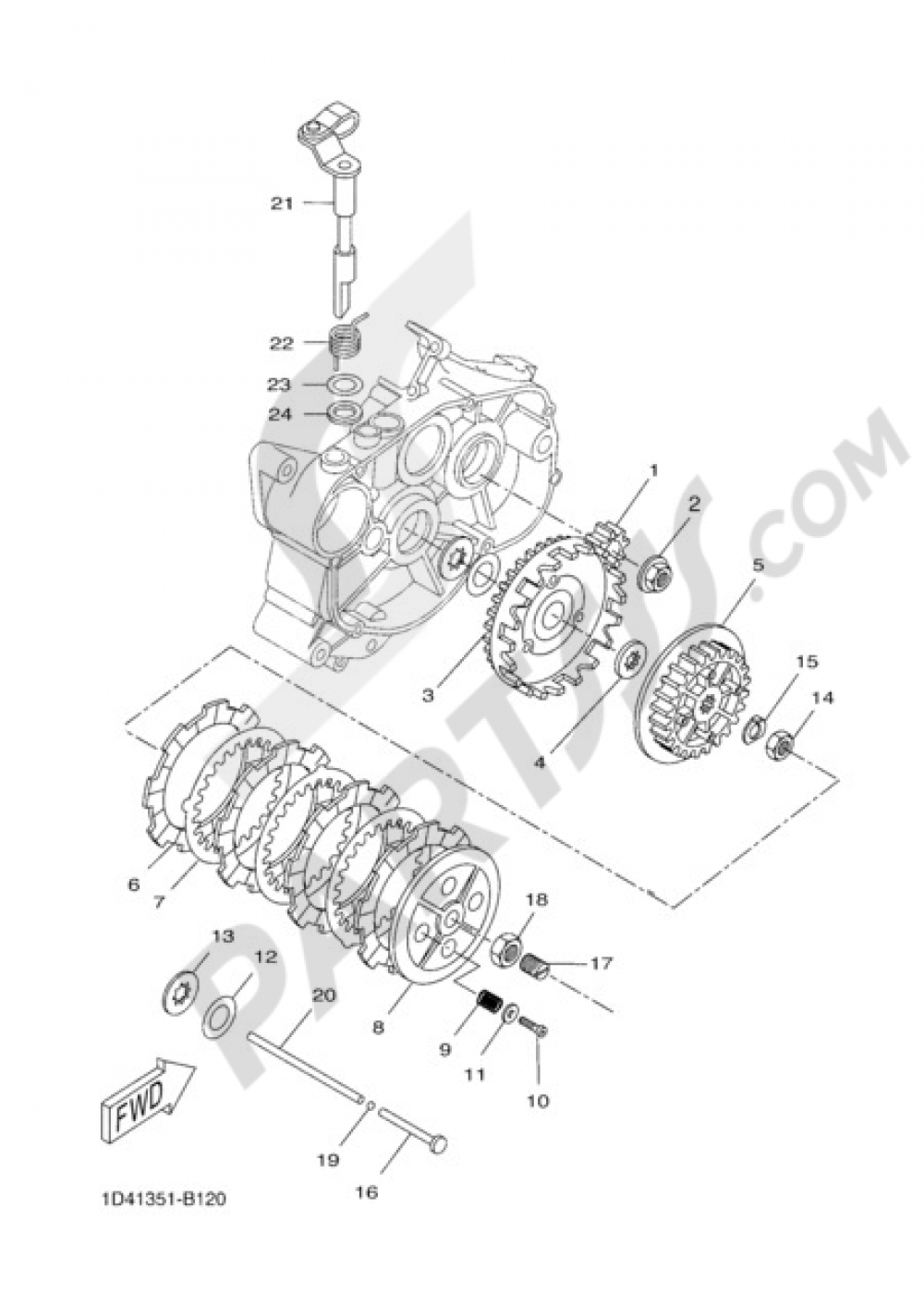 EMBRAYAGE Yamaha DT50X 2010