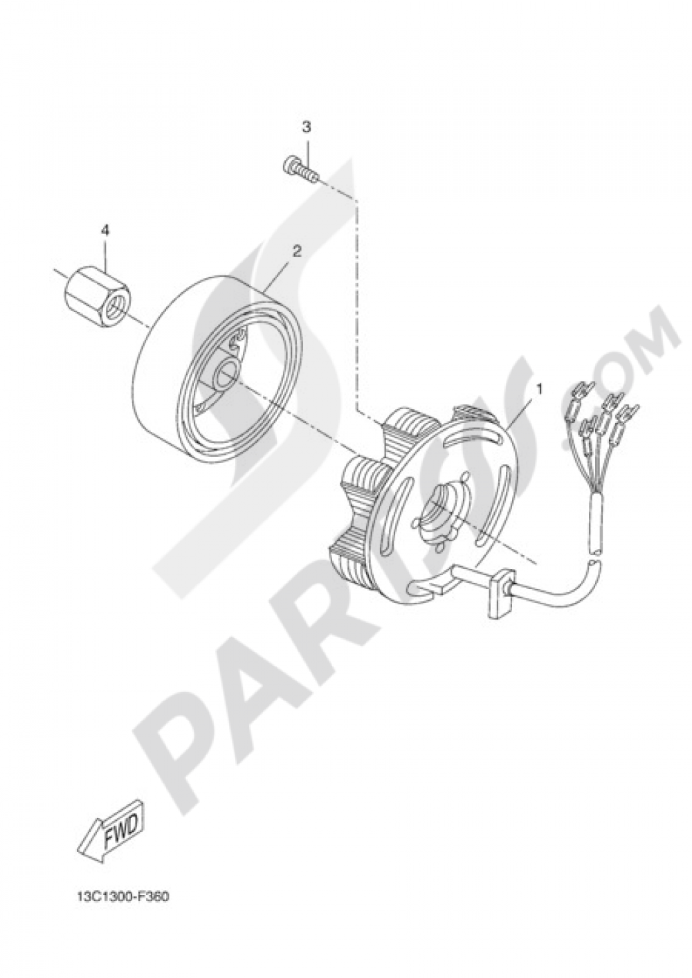 GENERATOR Yamaha DT50X 2011