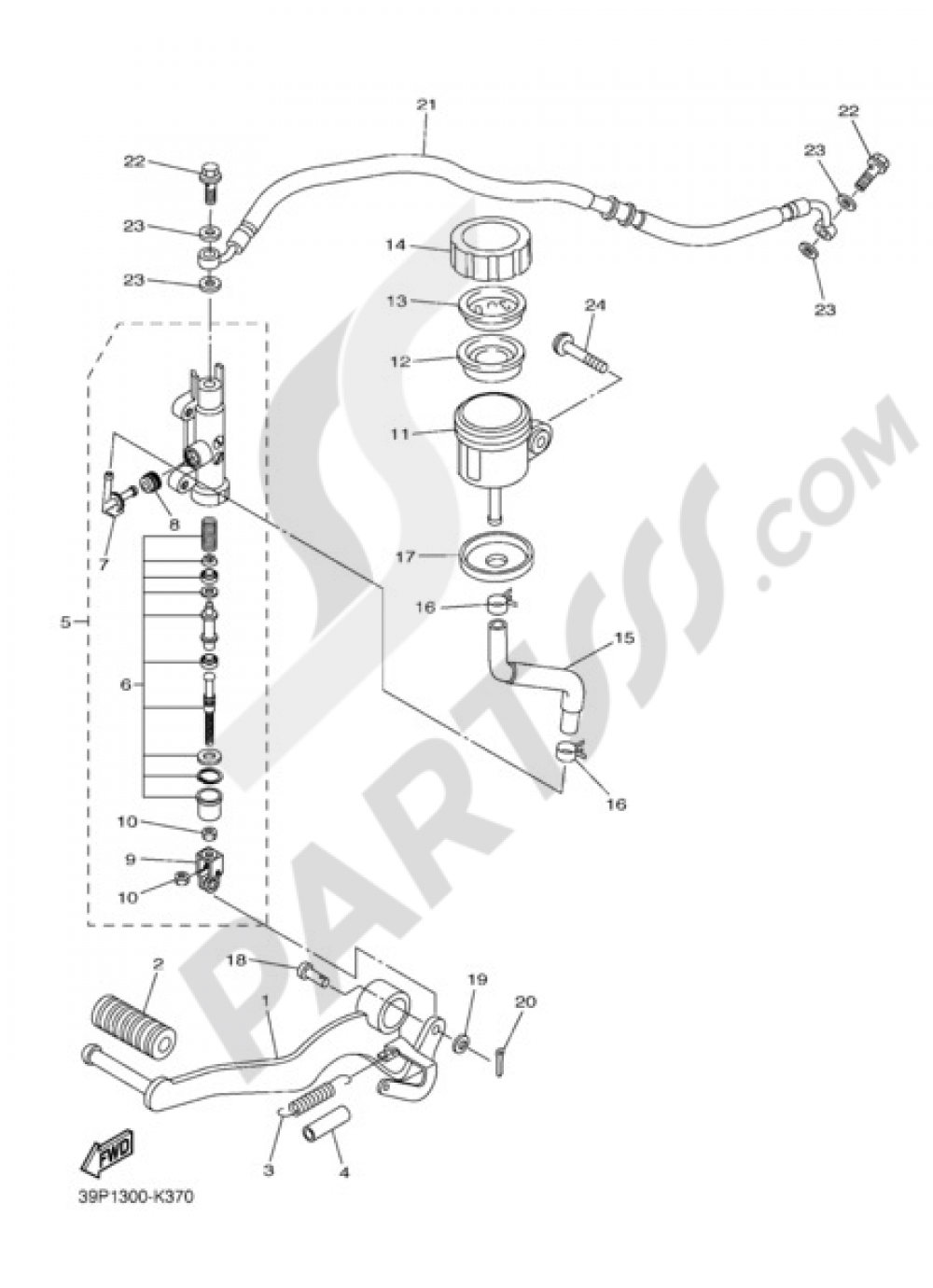 REAR MASTER CYLYNDER Yamaha Fazer8 2011