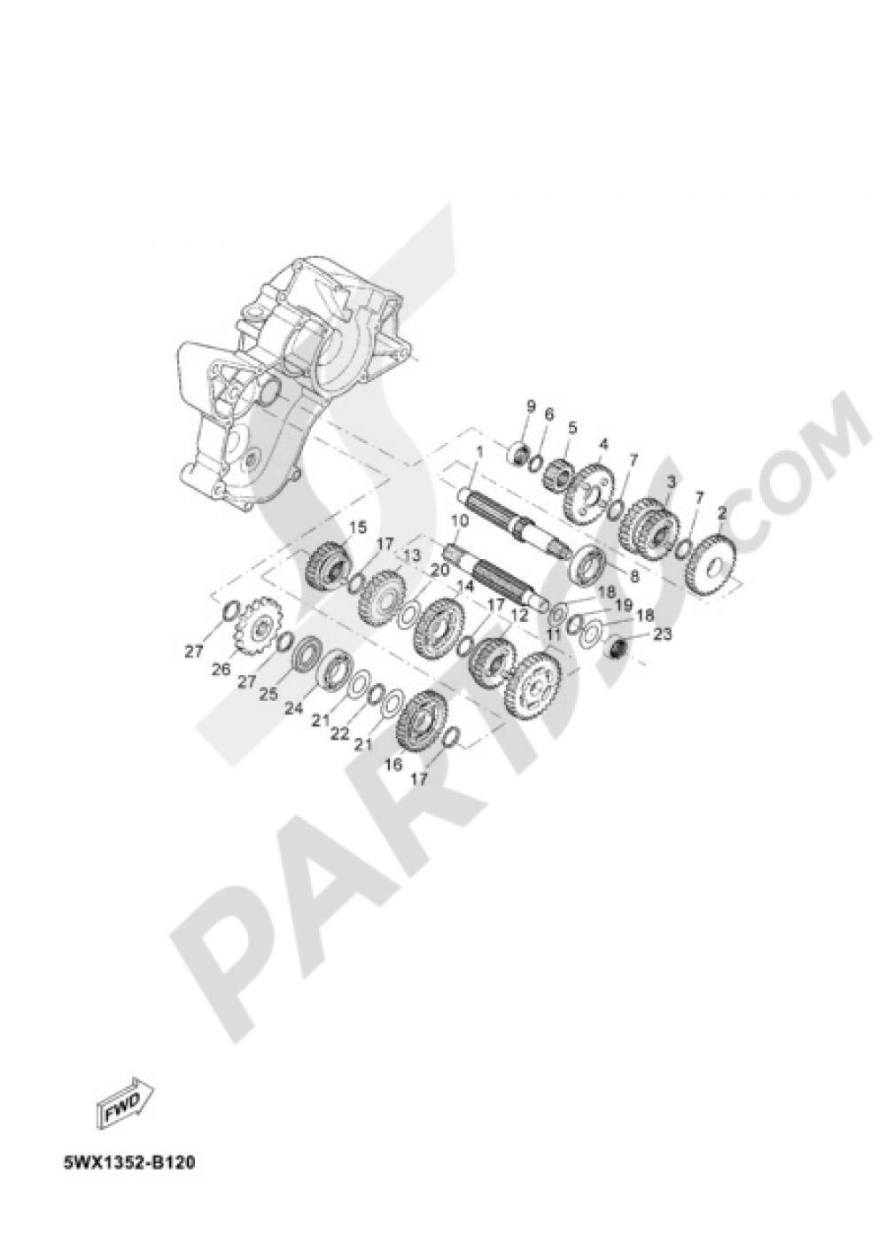 TRANSMISSION Yamaha TZR50 2005