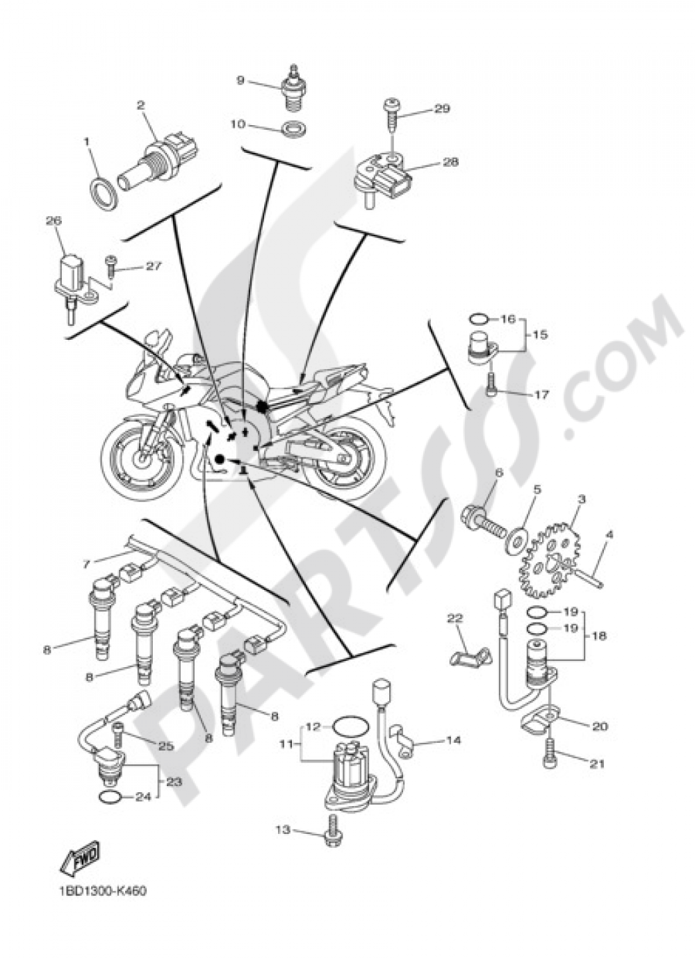 ELECTRIC EQUIPMENT 1 Yamaha Fazer8 ABS 2011