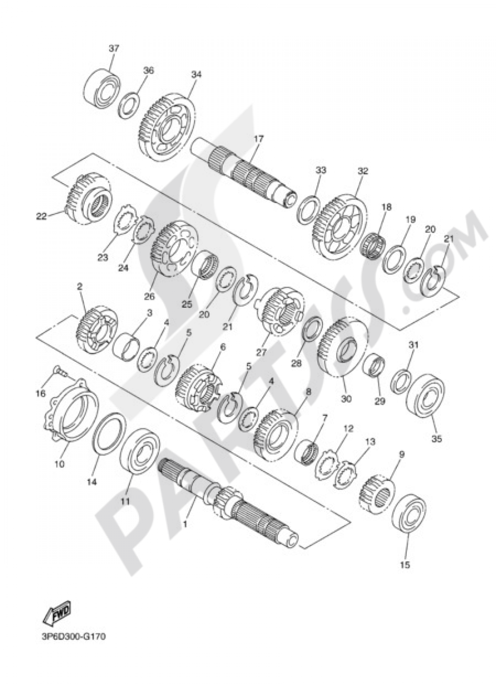 TRANSMISSION Yamaha FJR1300A 2011