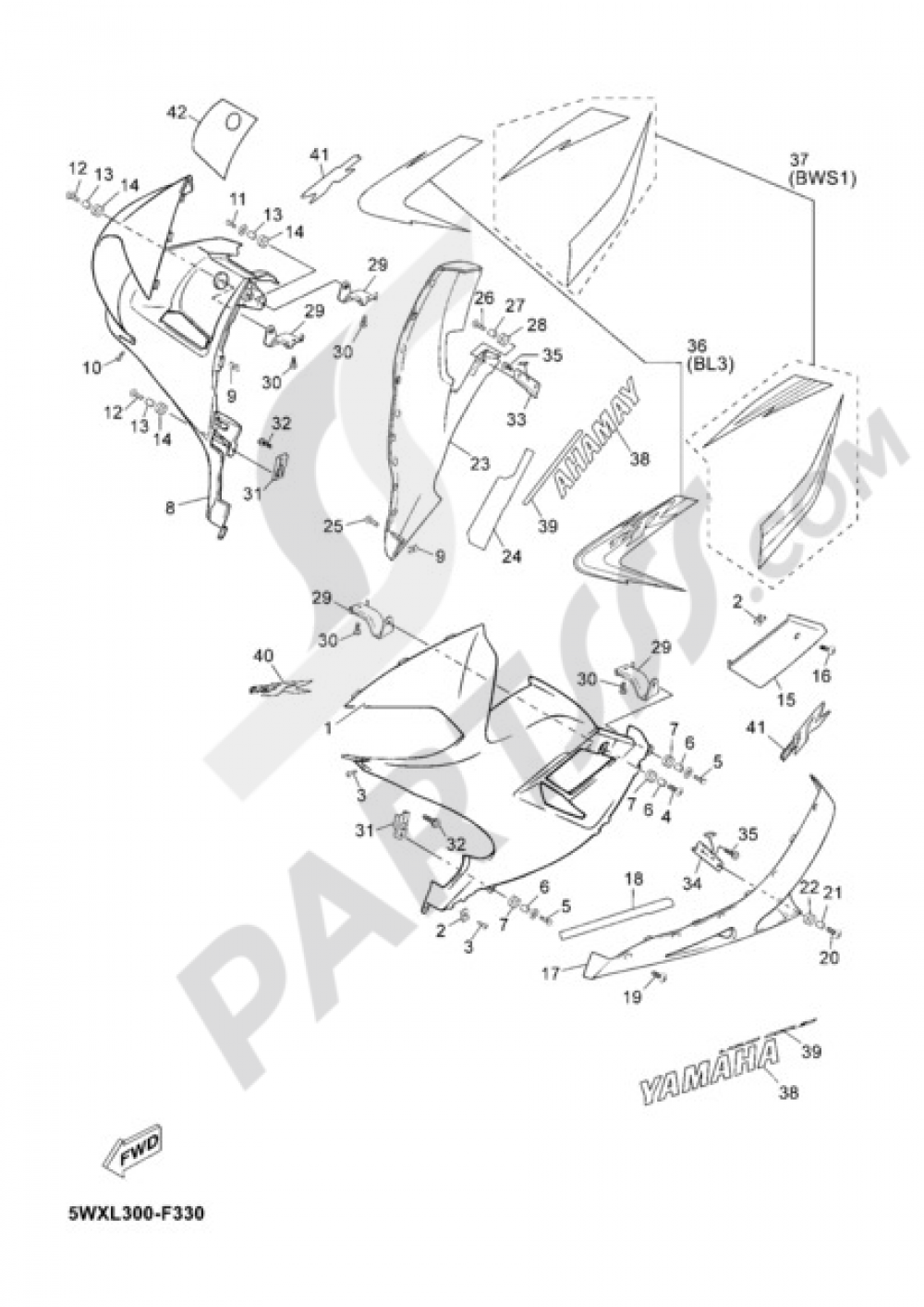 CAPOT 2 Yamaha TZR50 2007