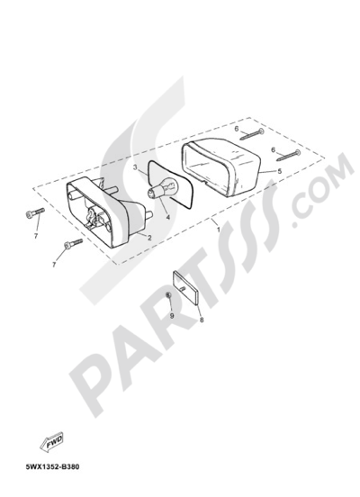 Yamaha TZR50 2007 REAR LIGHT