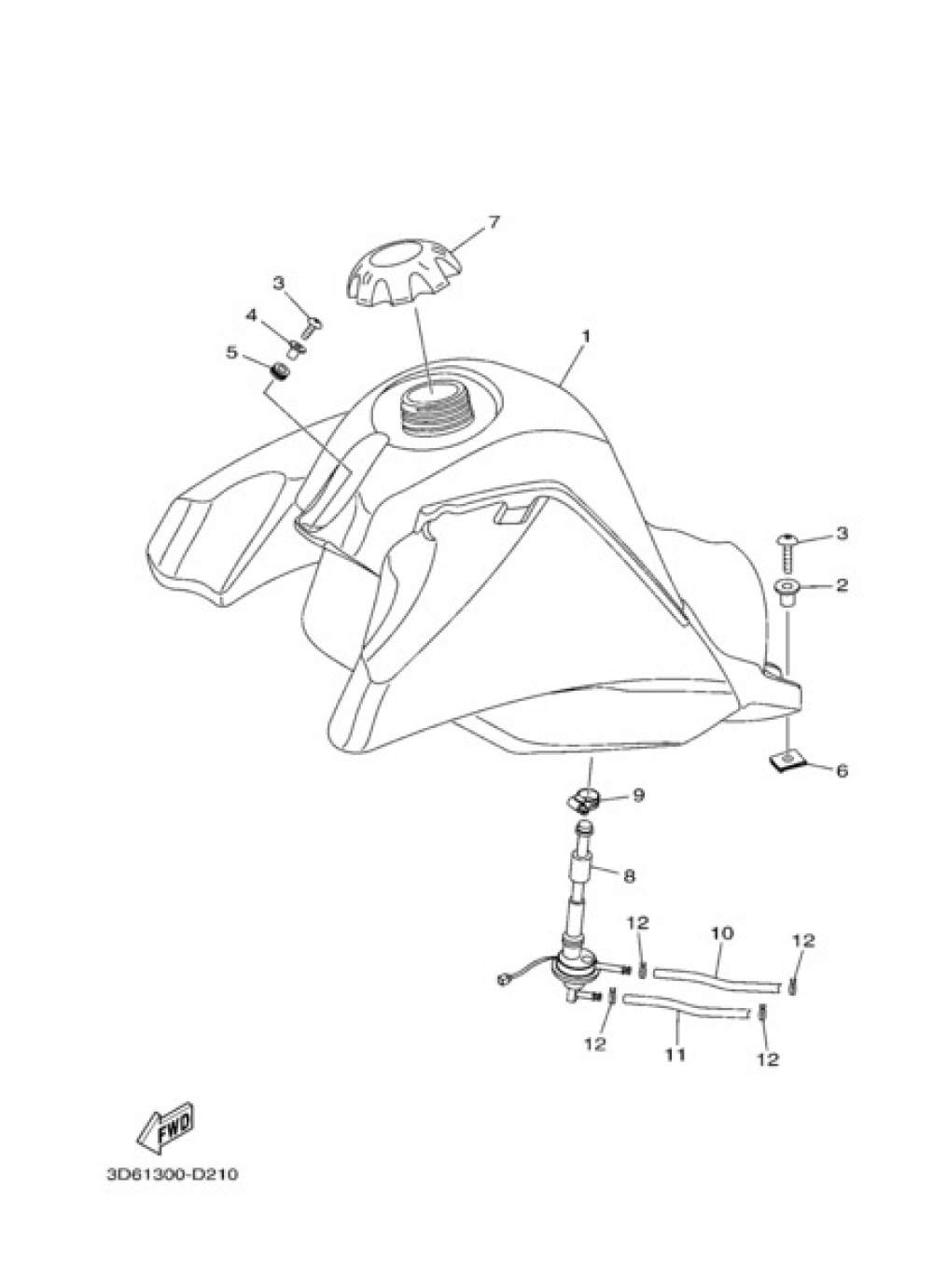 FUEL TANK Yamaha XT125R 2006