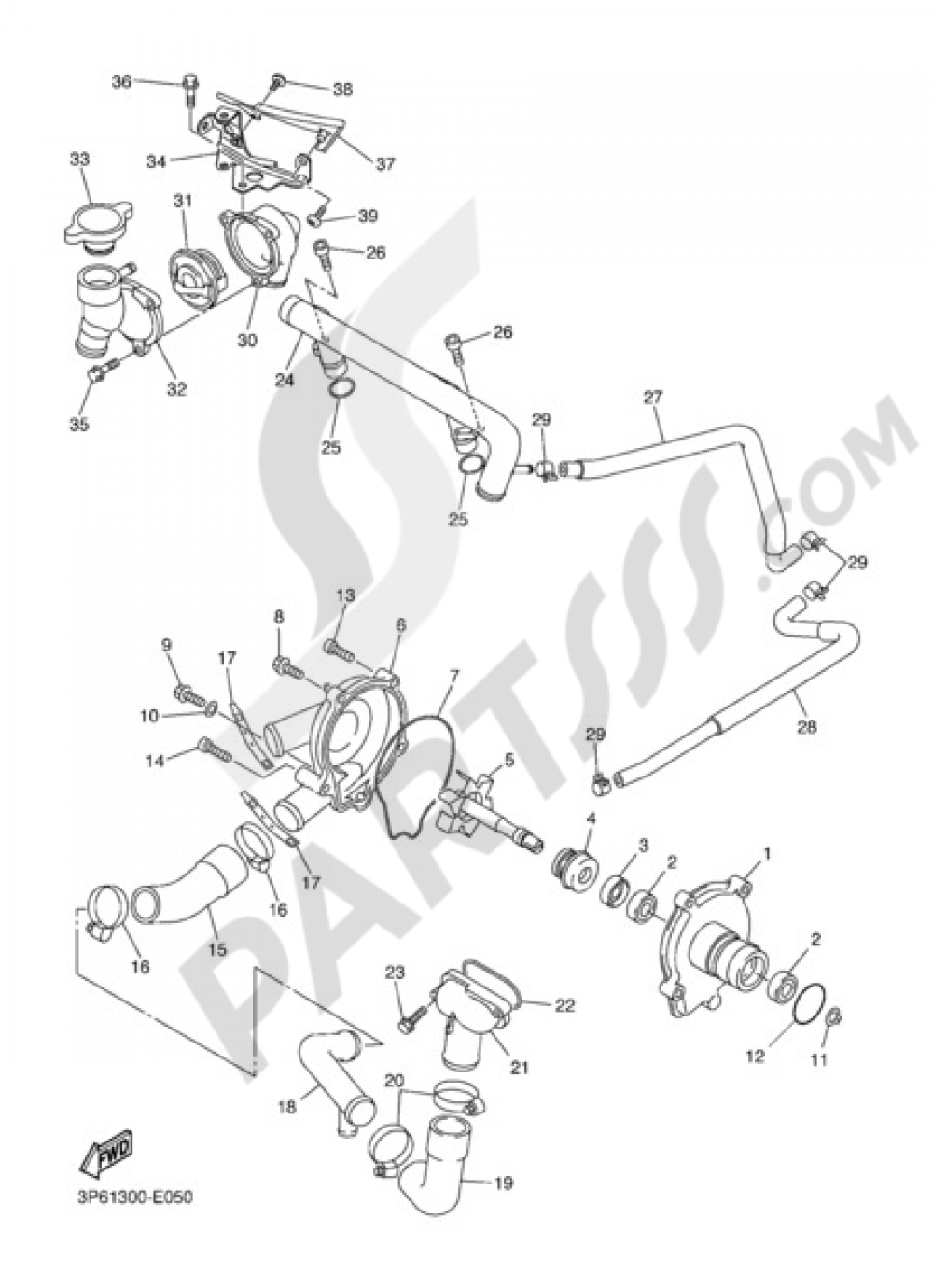 WATER PUMP Yamaha FJR1300AS 2011