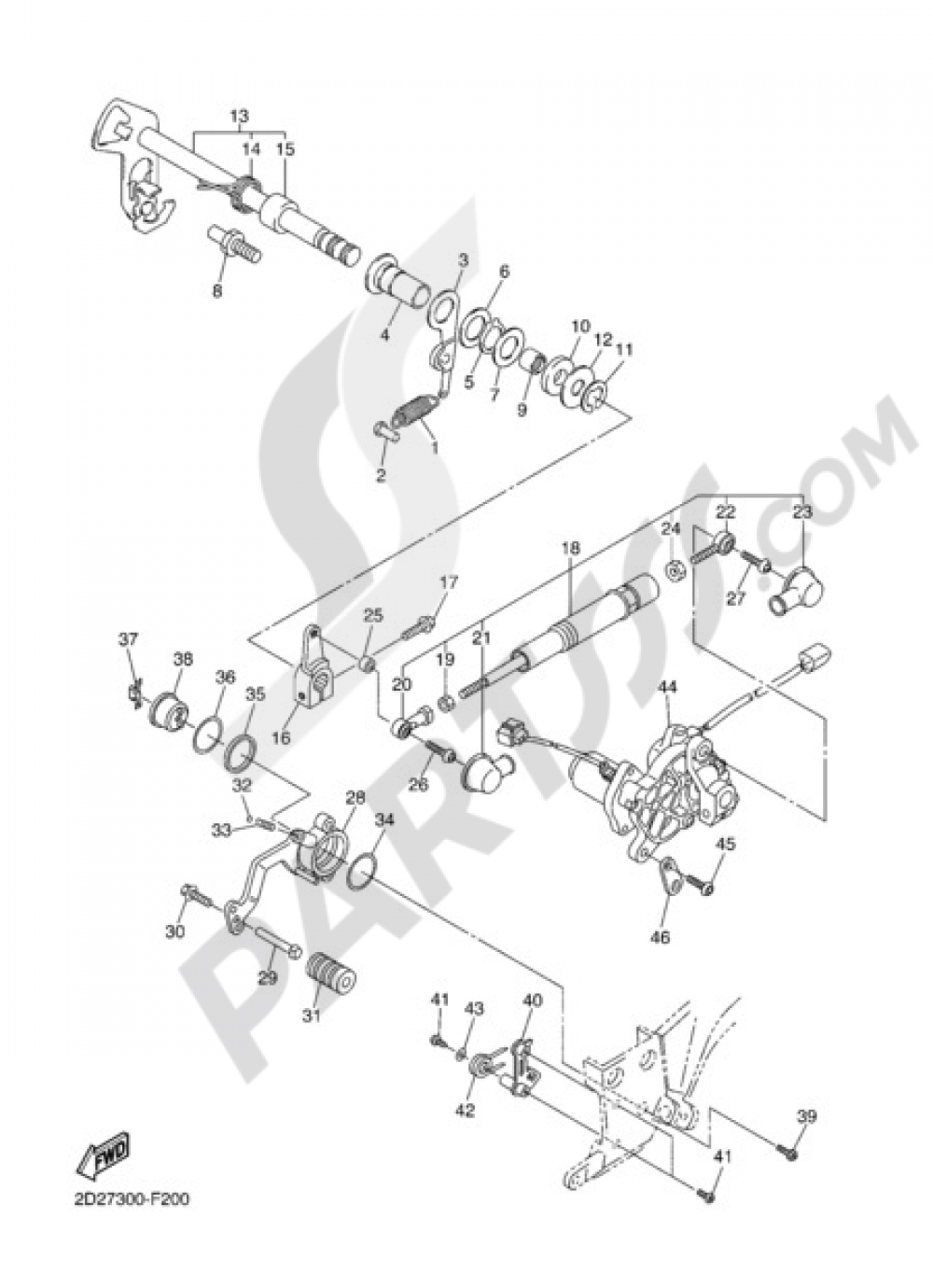 GEAR SHIFT AND PEDAL Yamaha FJR1300AS 2011