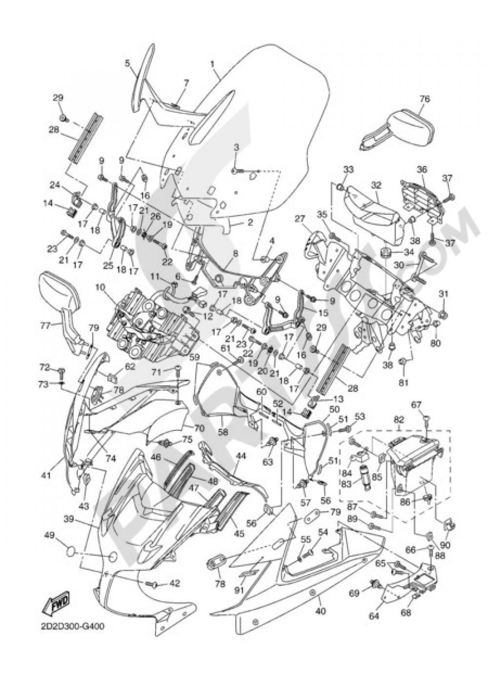 FAIRING 1 Yamaha FJR1300AS 2011