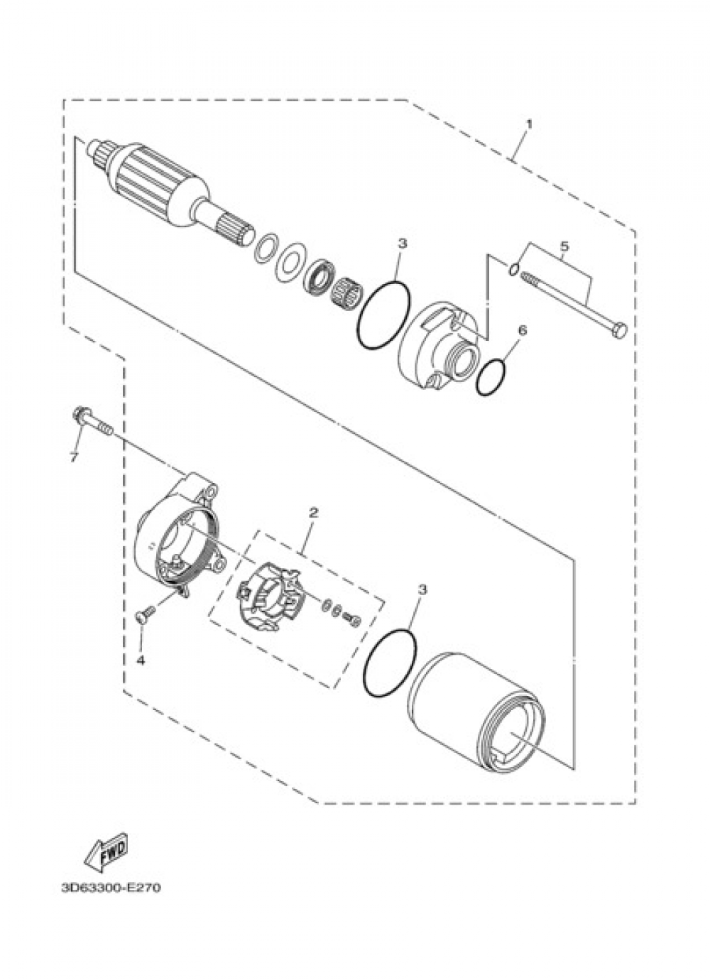 STARTING MOTOR Yamaha XT125R 2007