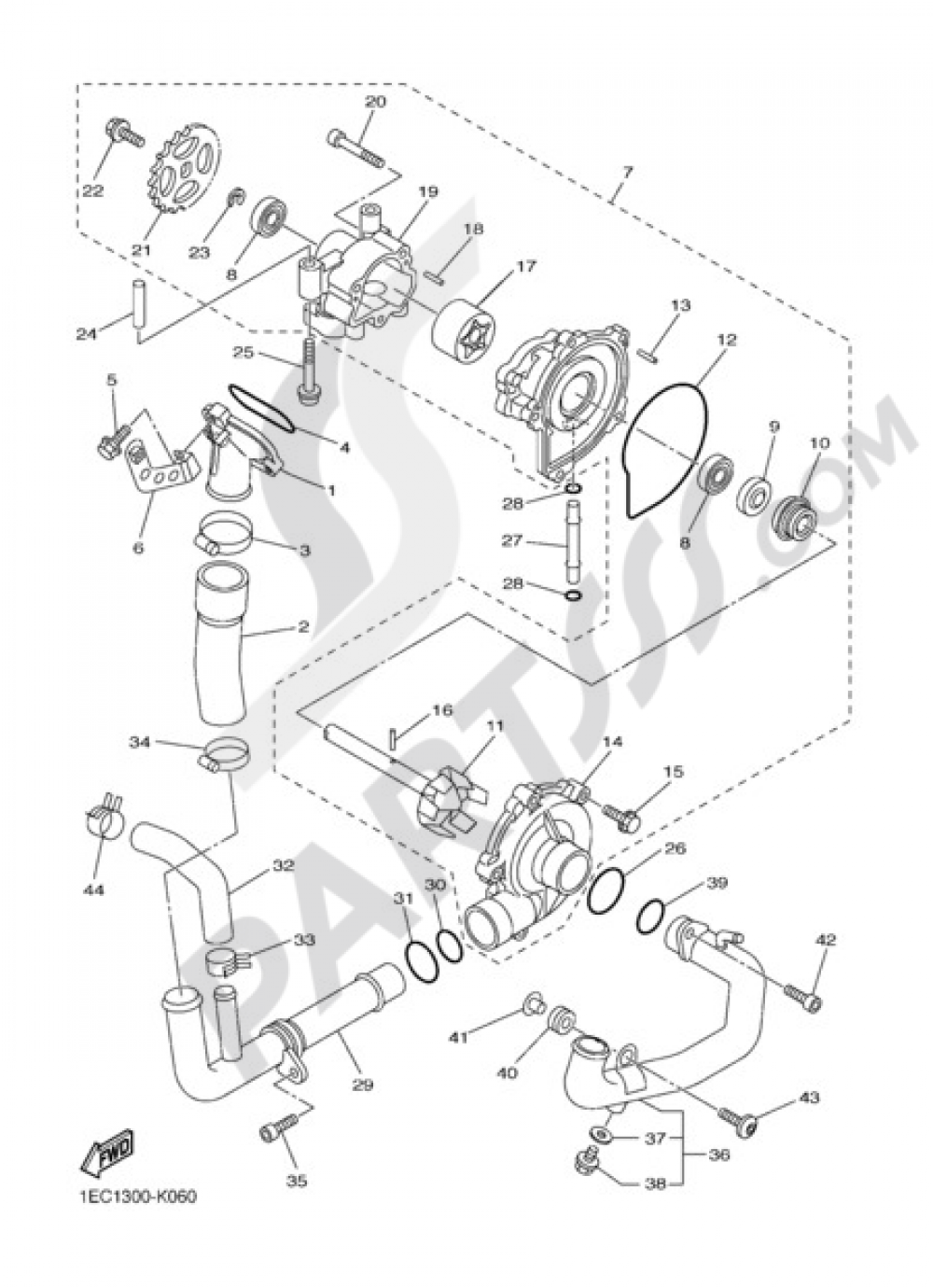 WATER PUMP Yamaha FZ1 ABS 2011