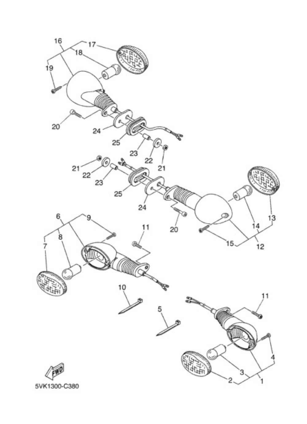 CLIGNOTANTS Yamaha XT660R 2011