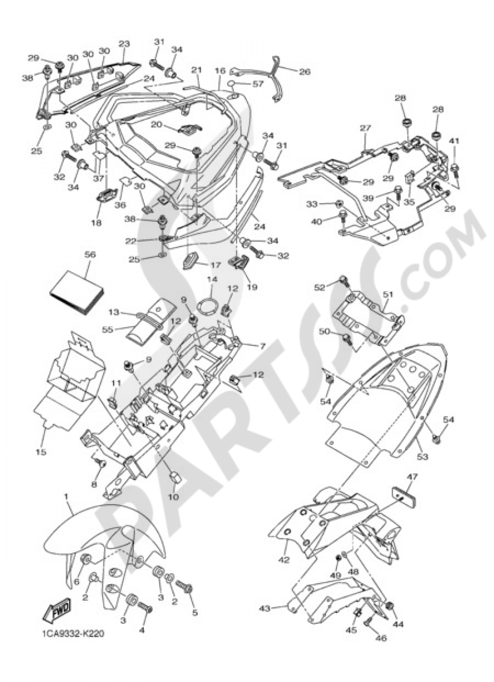 FENDER Yamaha FZ1 Fazer 2011