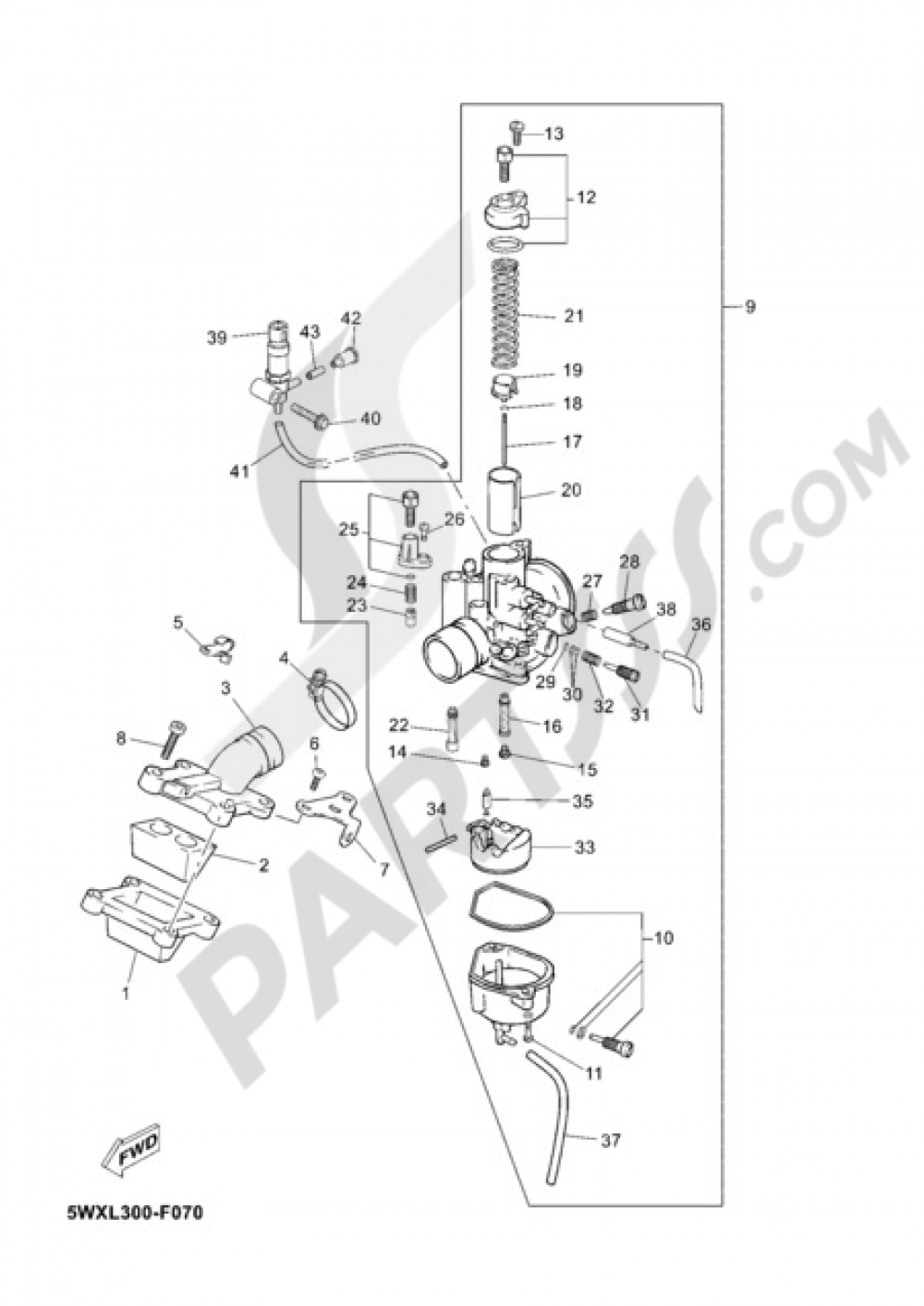 CARBURET0R Yamaha TZR50 2011