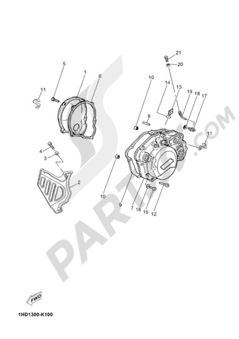 CRANKCASE COVER 1 Yamaha TZR50 2011
