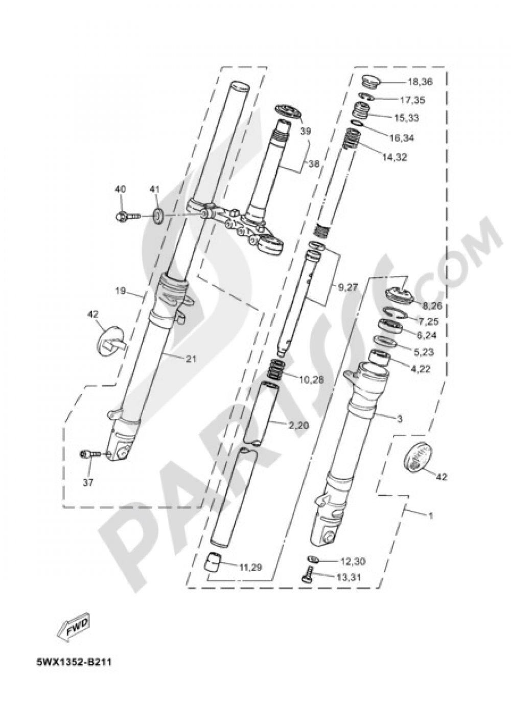 FRONT FORK Yamaha TZR50 2011
