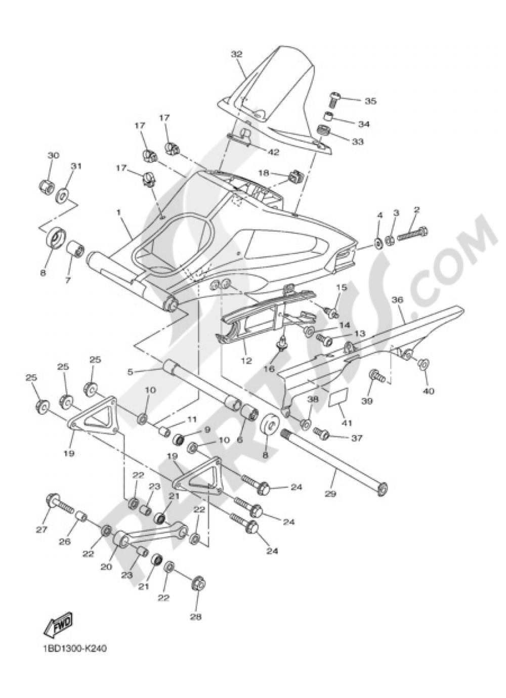 REAR ARM Yamaha FZ8 ABS 2011