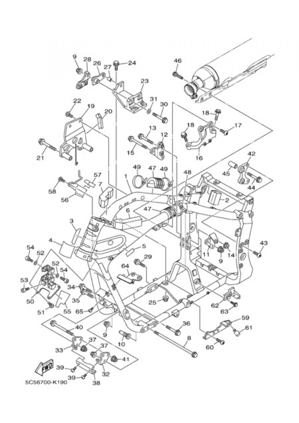 FRAME Yamaha XV1900A Midnight Star 2011