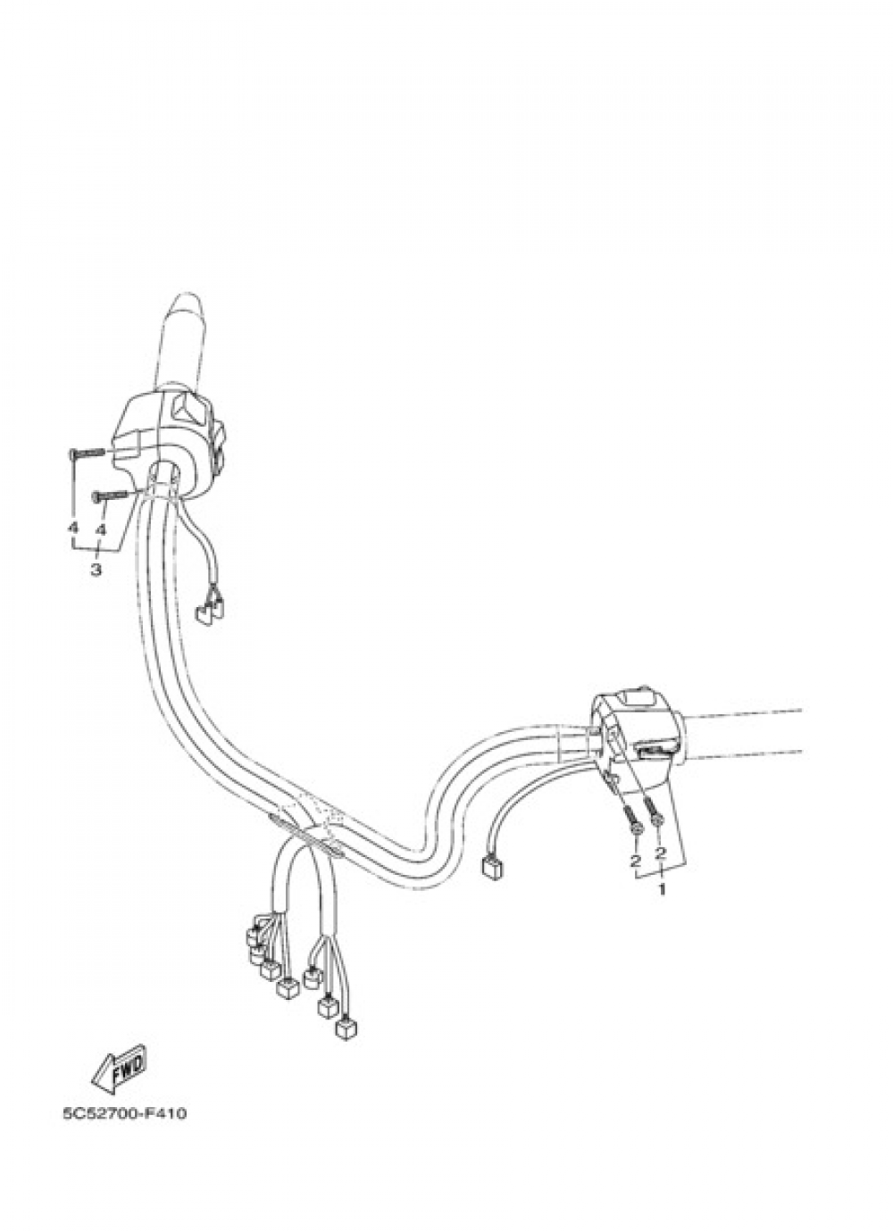 HANDLEBAR SWITCH AND LEVER Yamaha XV1900A Midnight Star 2011