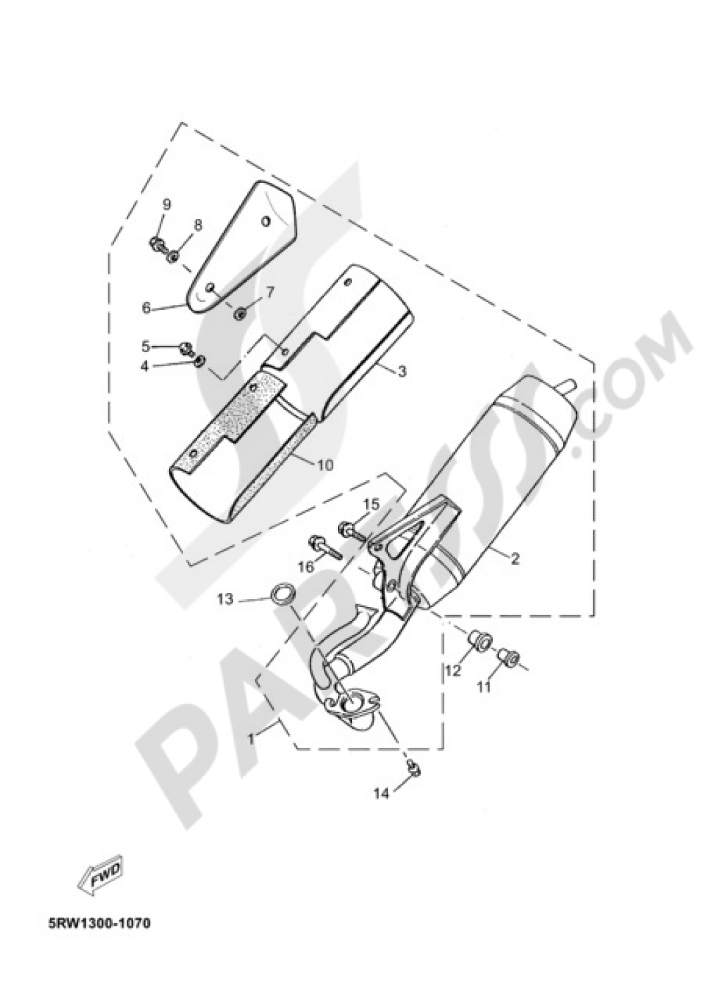 EXHAUST Yamaha Jog R 2003
