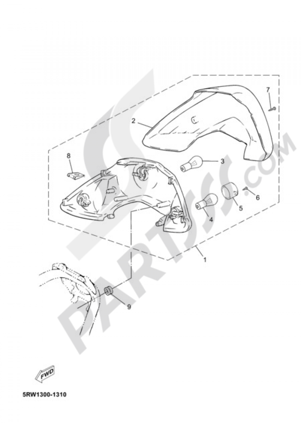 REAR LIGHT Yamaha Jog R 2003