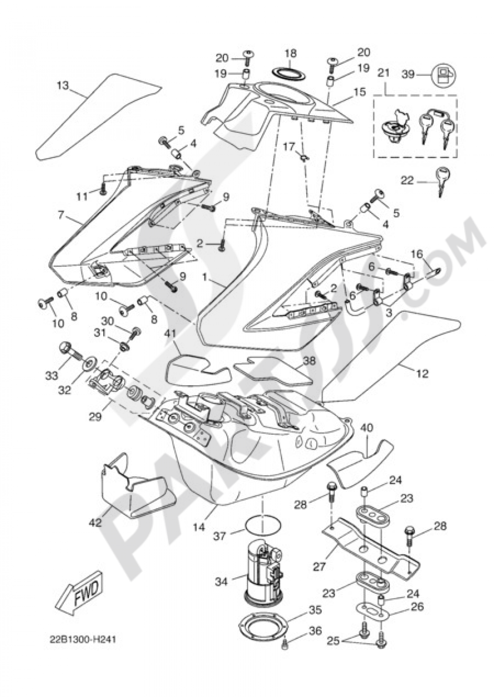 FUEL TANK Yamaha WR125X 2009