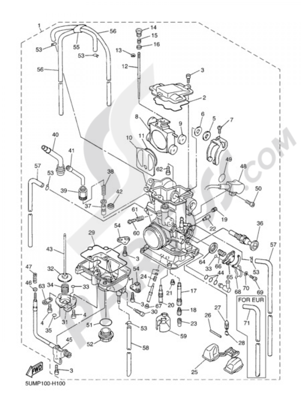 CARBURETOR Yamaha WR250F 2011