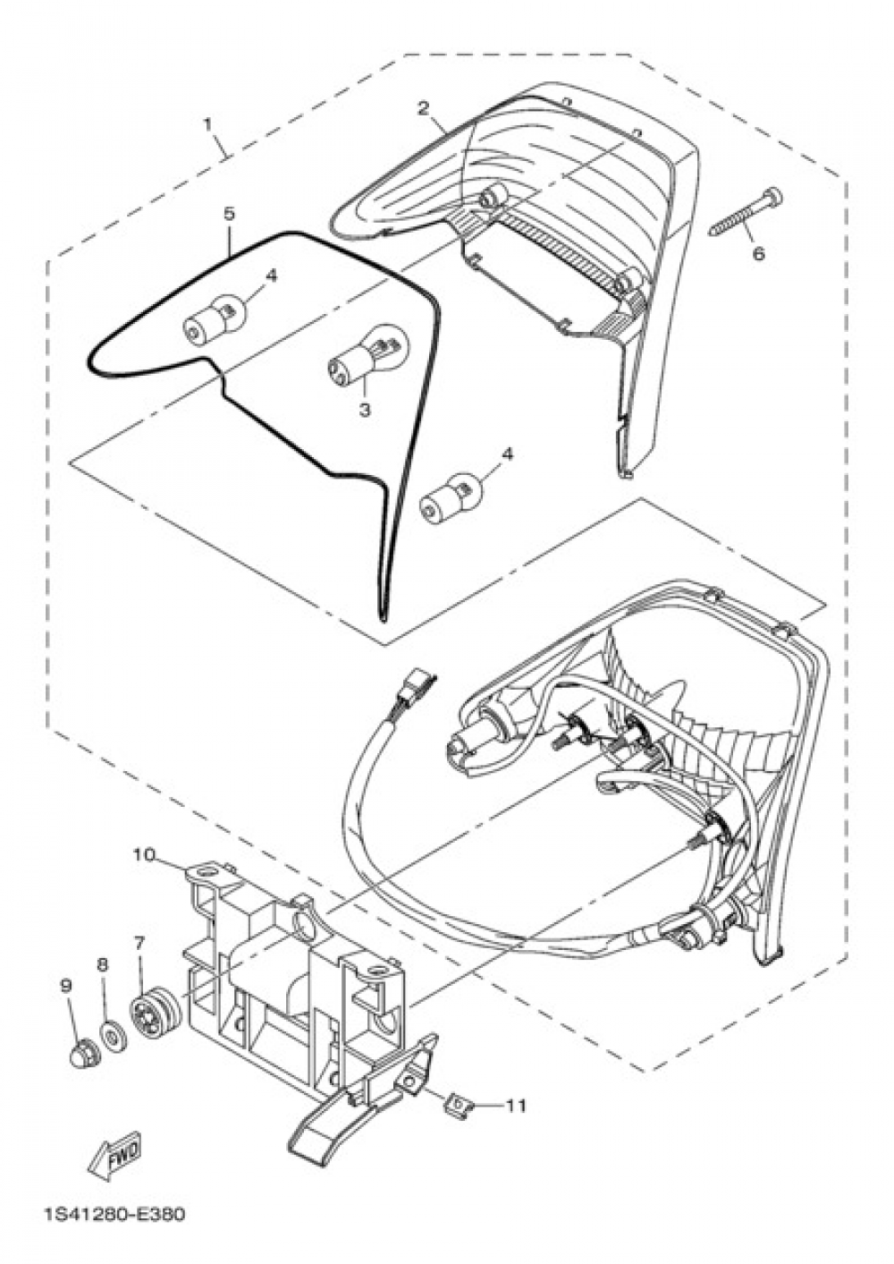 REAR LIGHT Yamaha YBR250 2011