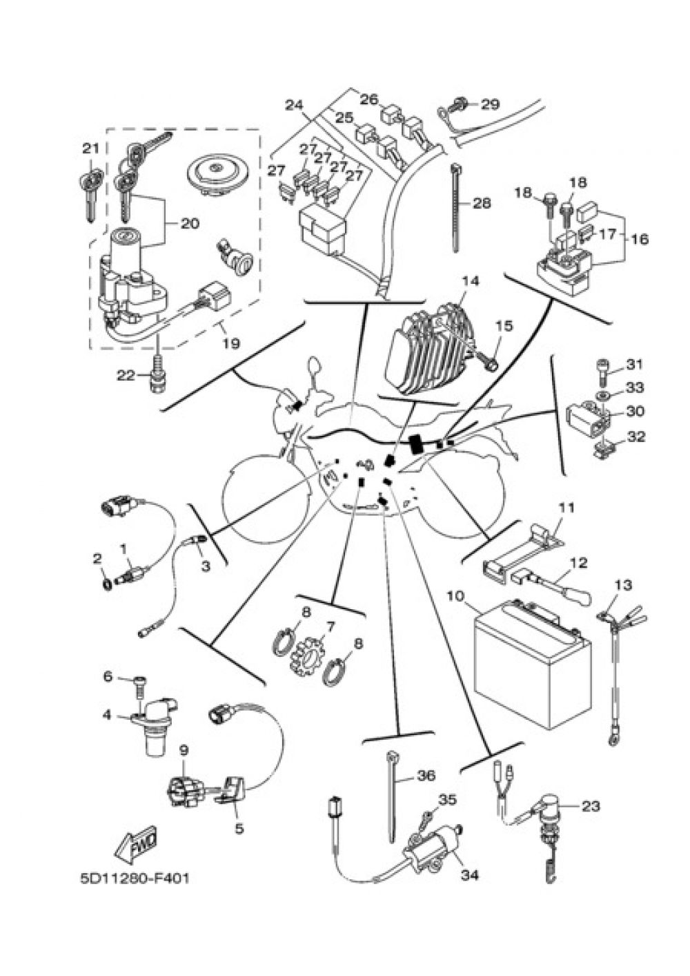 ELECTRIC EQUIPMENT 1 Yamaha YBR250 2011