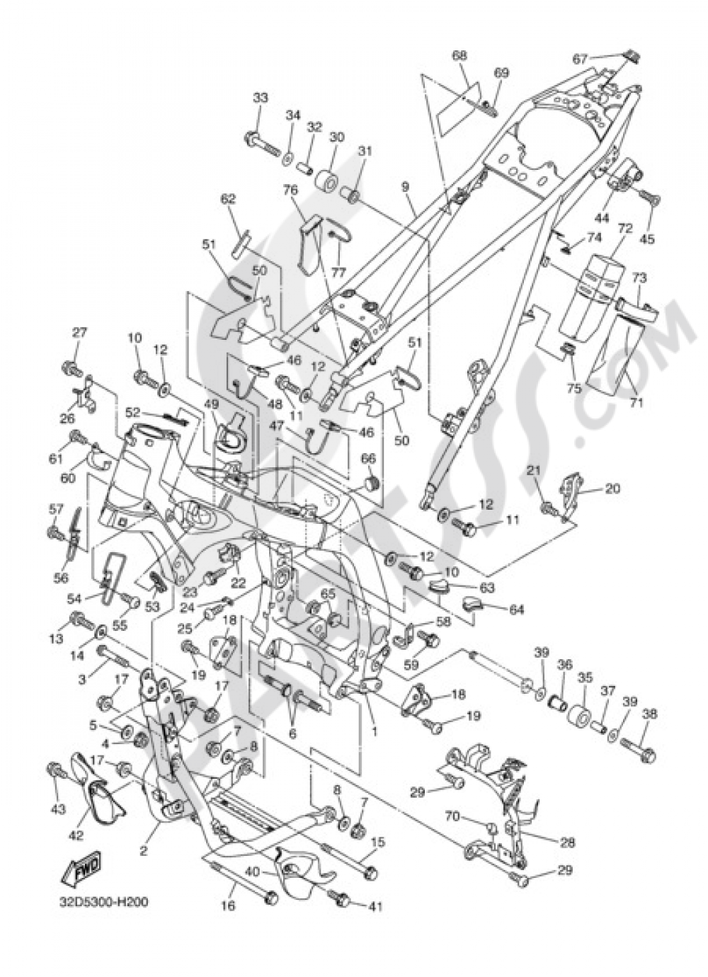 FRAME Yamaha WR250R 2011