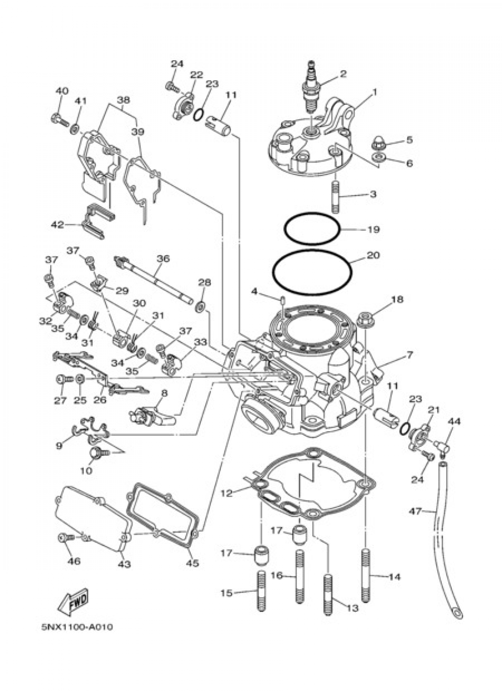 CYLINDER HEAD Yamaha YZ250 2011