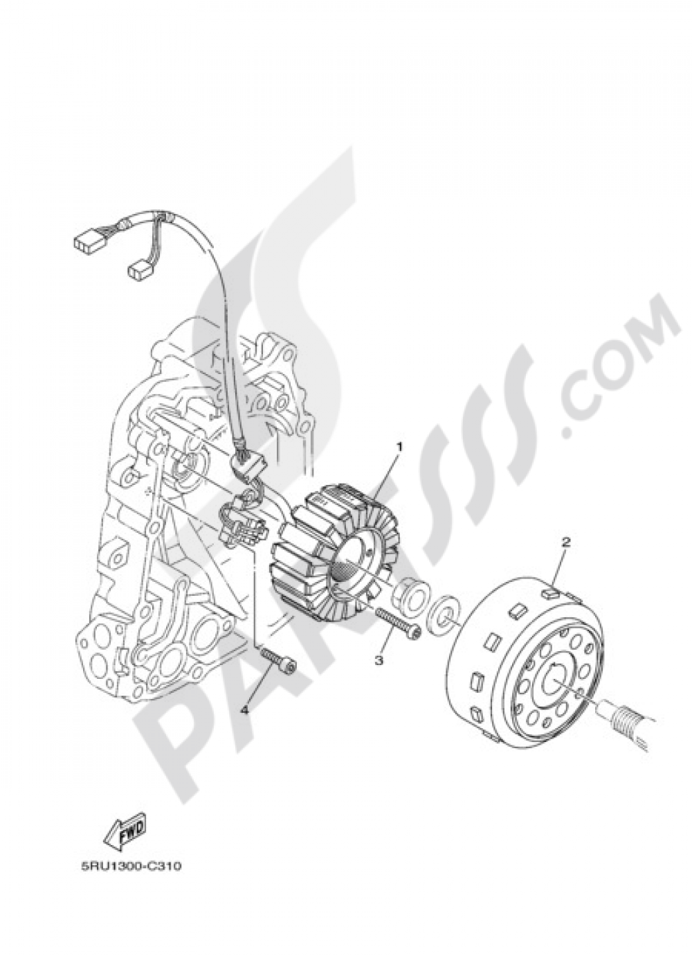 GENERATOR Yamaha Majesty 400 2011