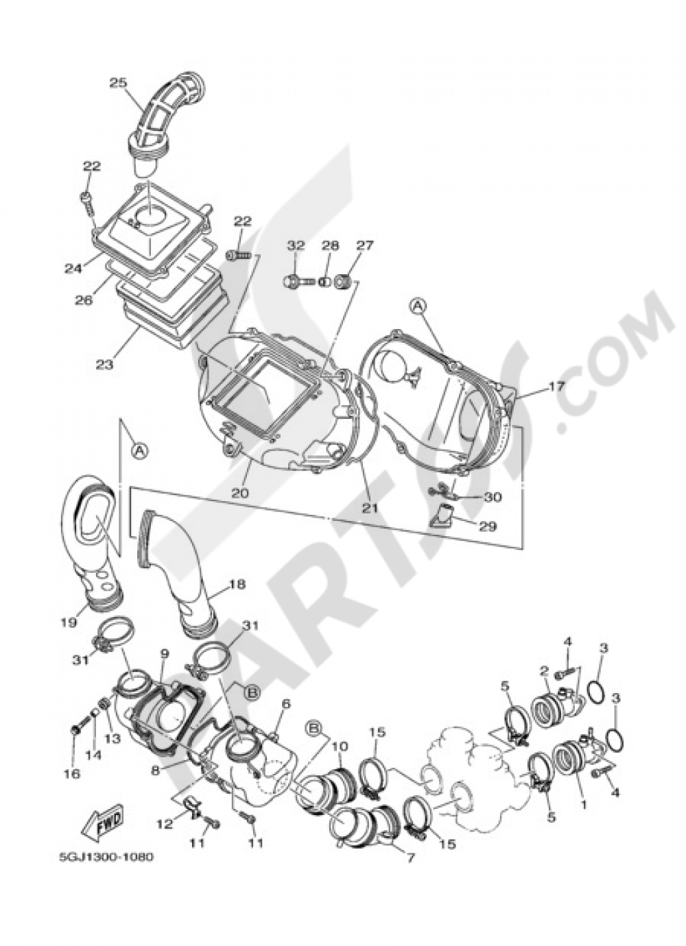 INTAKE Yamaha T-Max 2001
