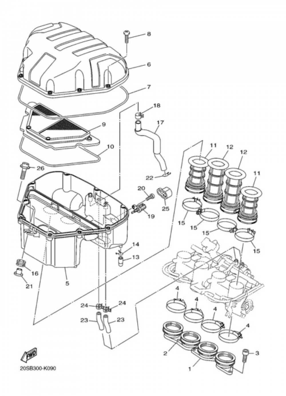INTAKE Yamaha XJ6 ABS 2011