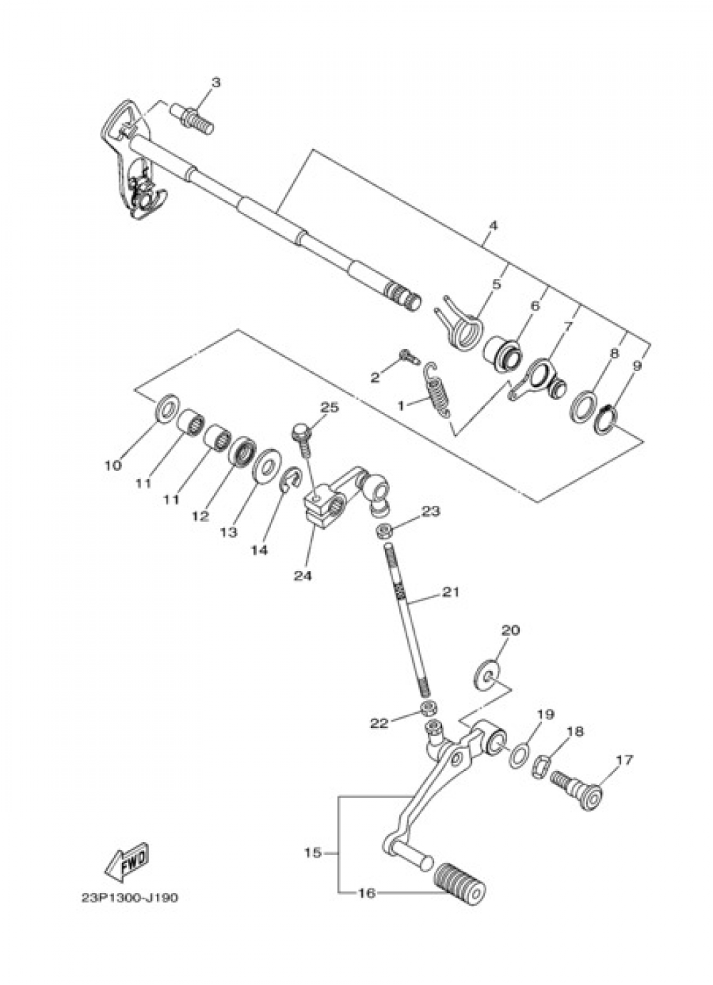 GEAR SHIFT AND PEDAL Yamaha XT1200Z SuperTenere 2010