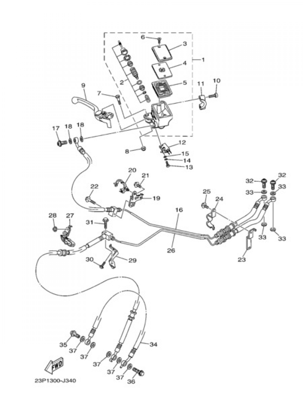 FRONT MASTER CYLYNDER Yamaha XT1200Z SuperTenere 2010