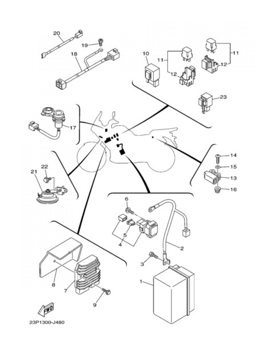ELECTRIC EQUIPMENT 2 Yamaha XT1200Z SuperTenere 2010