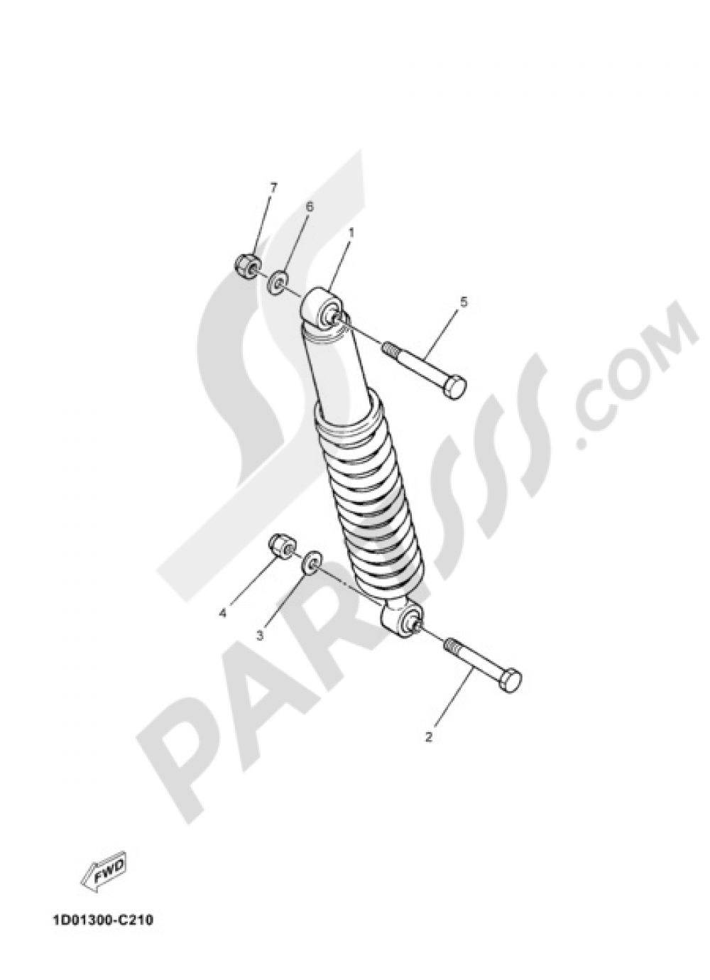 REAR SUSPENSION Yamaha DT125R 2004