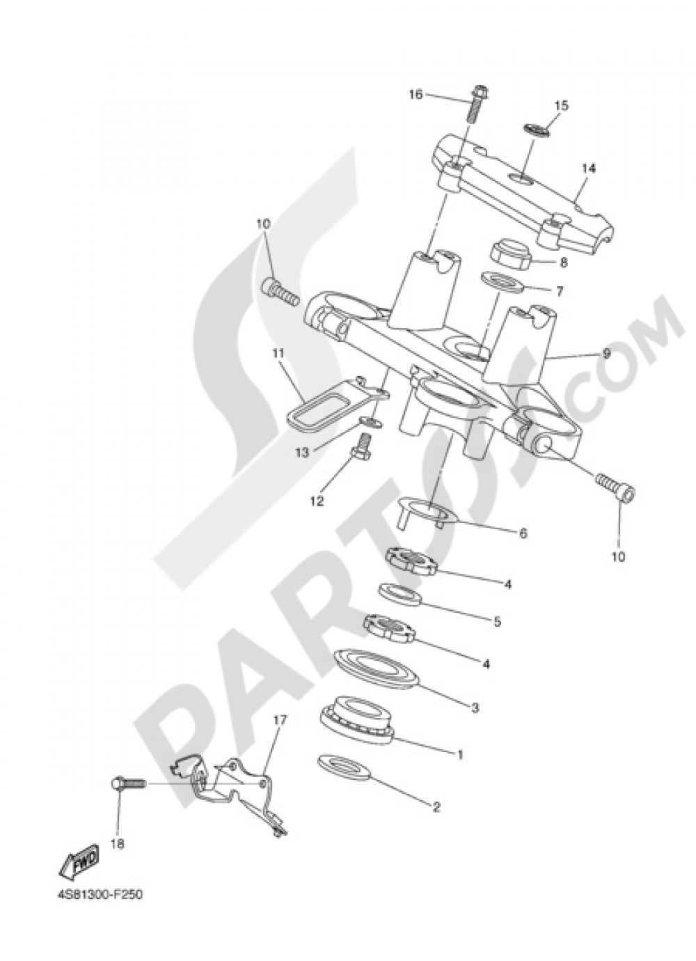 STEERING Yamaha FZ6 Fazer S2 2009
