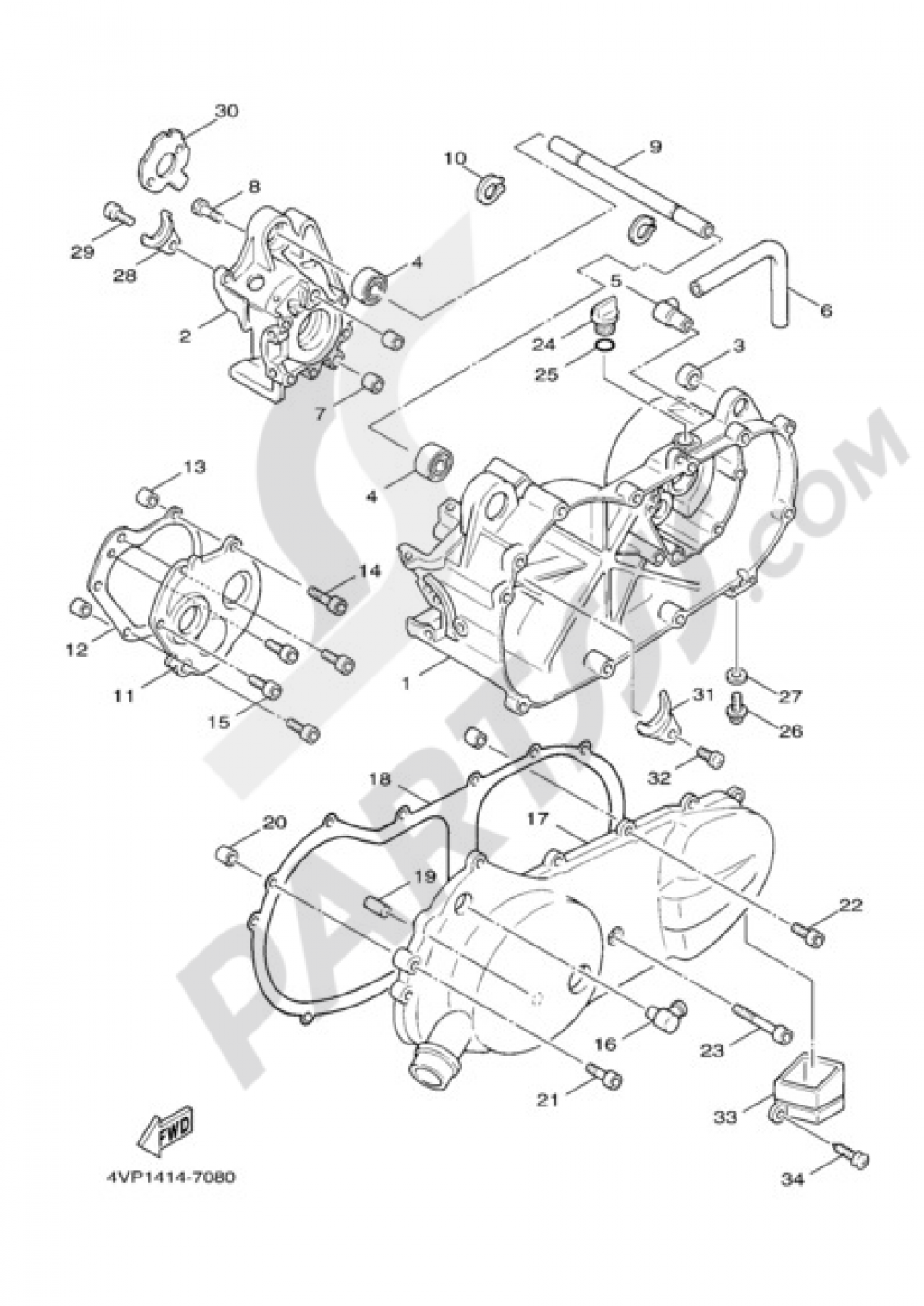 CRANKCASE Yamaha Bw's 125 2005