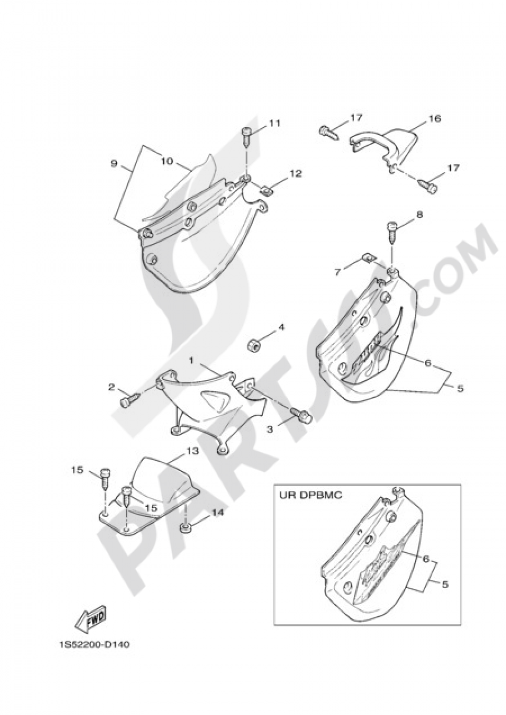 SIDE COVER Yamaha Bw's 125 2005