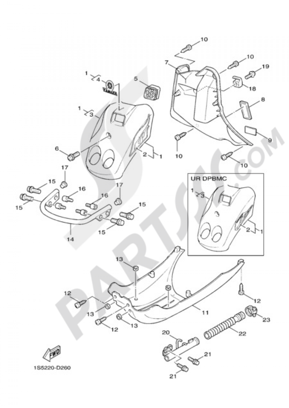 LEG SHIELD Yamaha Bw's 125 2005