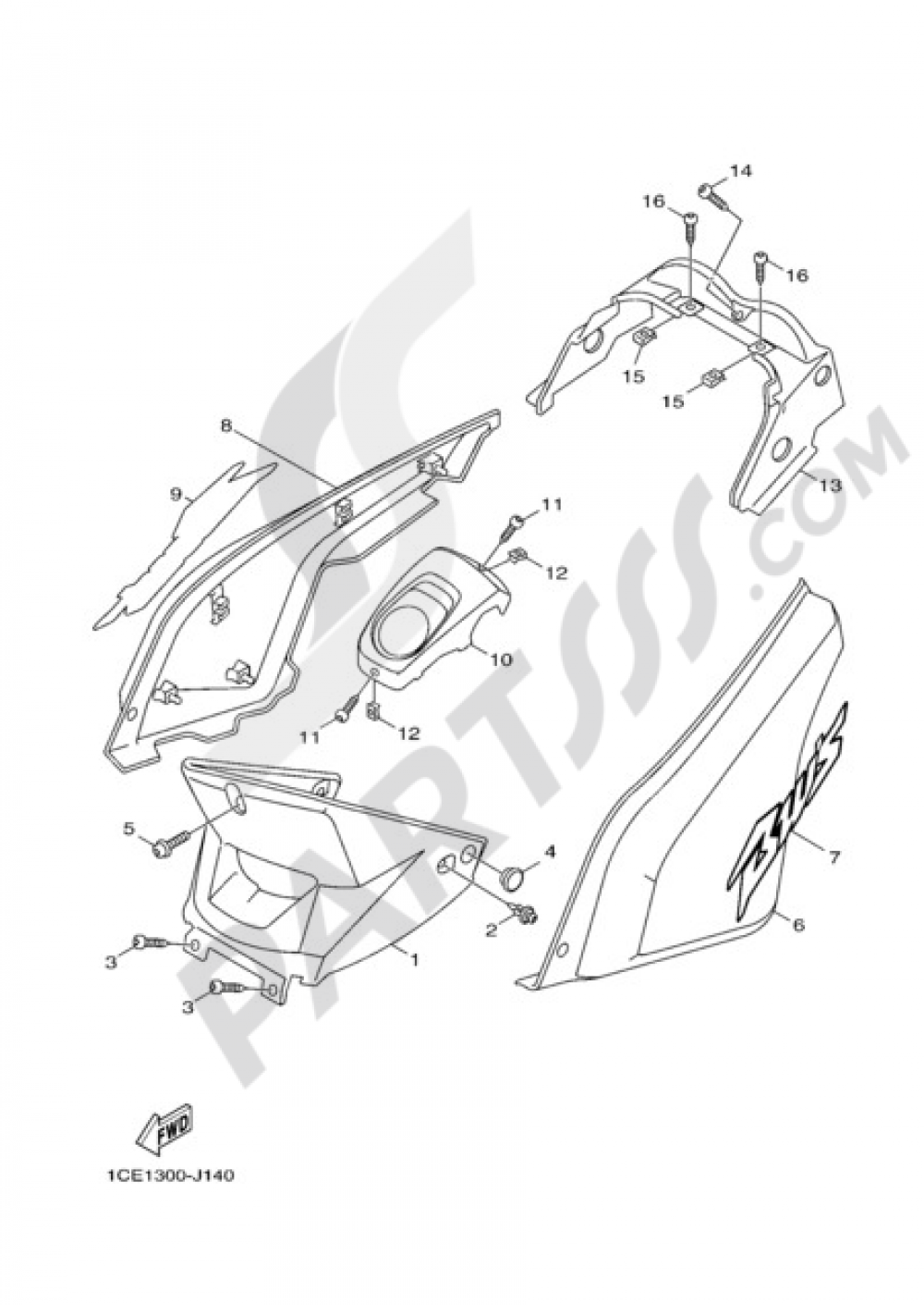 SIDE FAIRING / COWLING Yamaha Bw's 125 2010