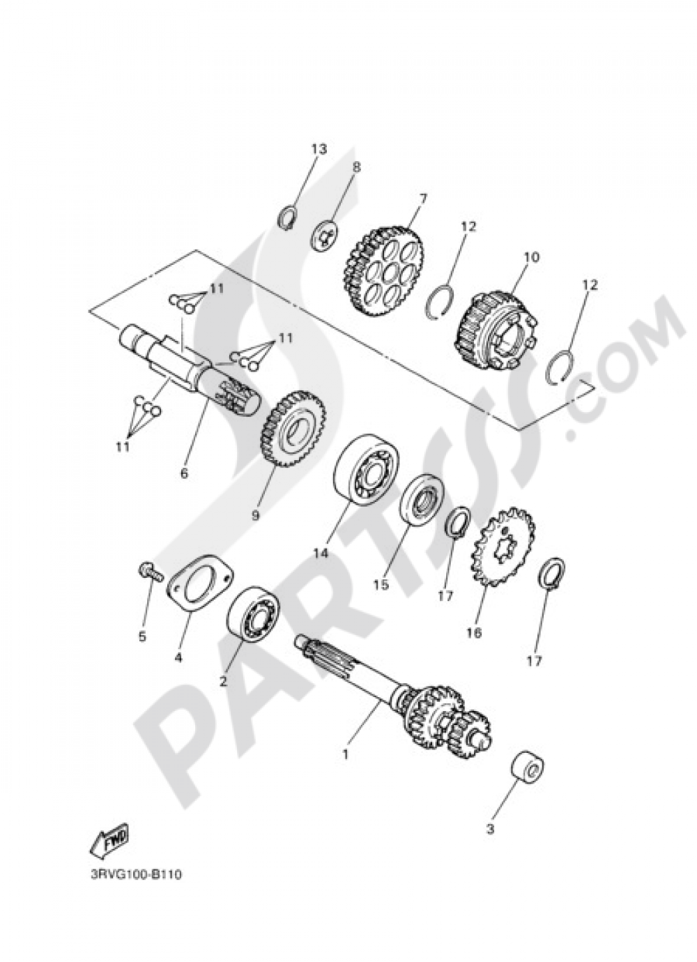 TRANSMISSION Yamaha PW80 2006