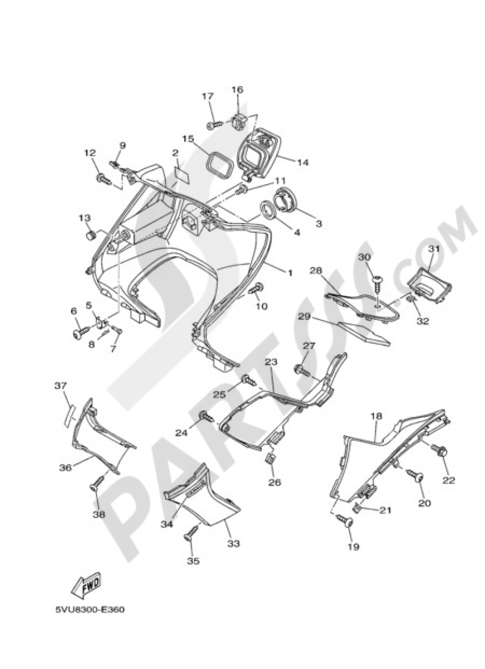 SIDE STAND Yamaha T-Max ABS 2006