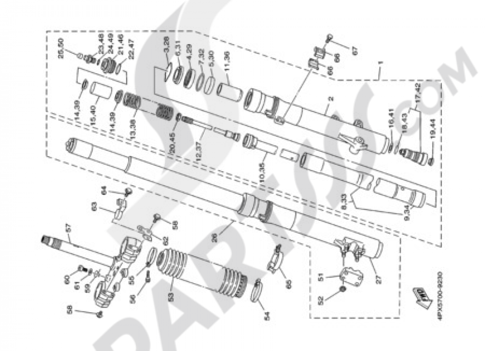 FRONT FORK Yamaha TT250R 2002