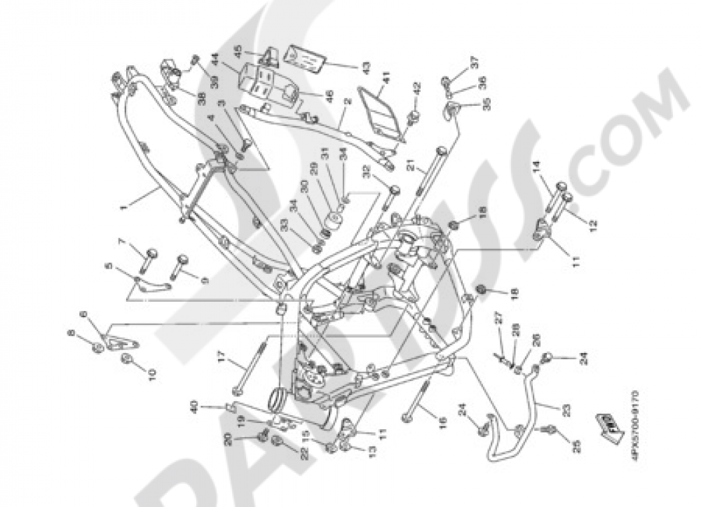 FRAME Yamaha TT250R 2003