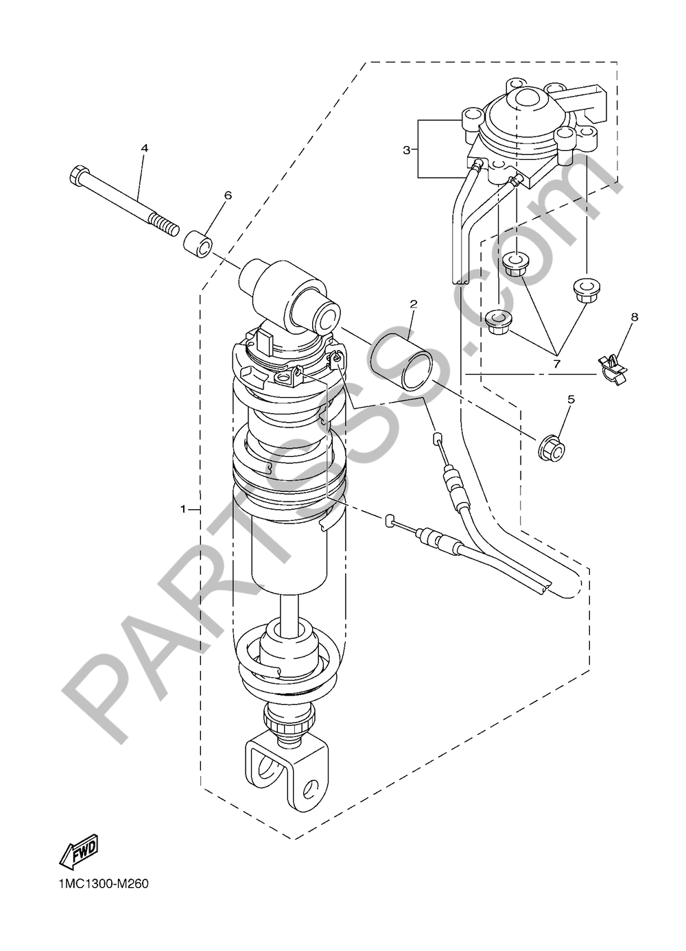 SUSPENSION TRASERO Yamaha FJR1300A 2018